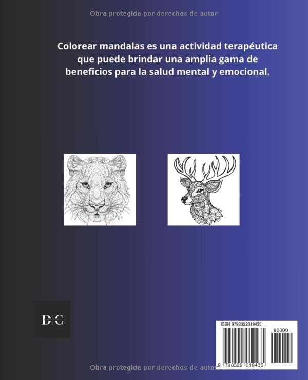 Animales salvajes: Libro Para Colorear Para Niños y Adultos De Animales y Mandalas
