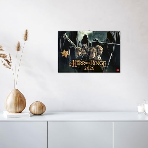 Der Herr der Ringe Broschur XL Kalender 2026: Wandkalender mit fesselnden Filmszenen aus der erfolgreichsten Filmtrilogie. Broschürenkalender 2026 mit Poster zum Heraustrennen.