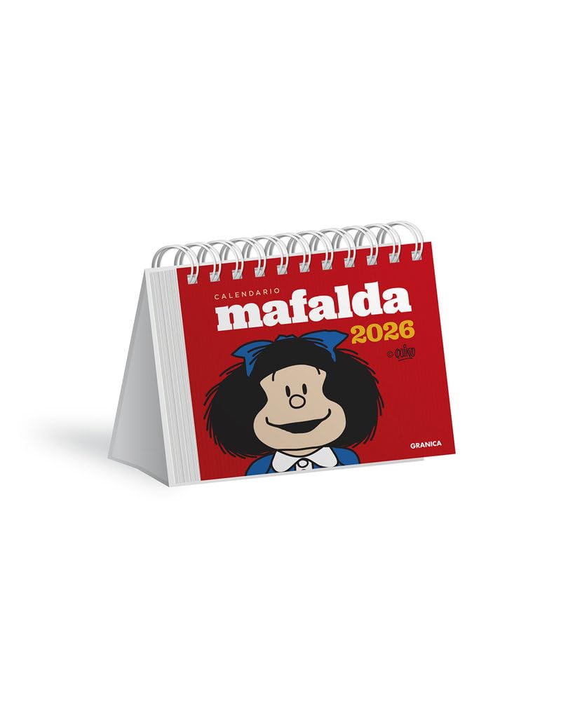 Mafalda 2026, Calendario Escritorio Rojo (AGENDAS Y CALENDARIOS)