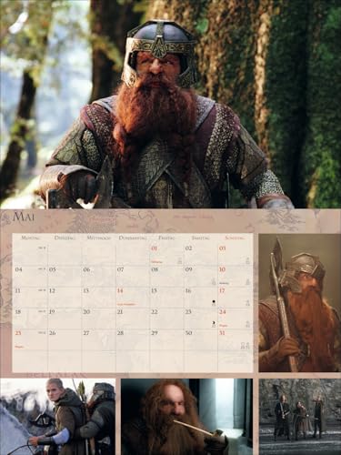 Der Herr der Ringe Broschur XL Kalender 2026: Wandkalender mit fesselnden Filmszenen aus der erfolgreichsten Filmtrilogie. Broschürenkalender 2026 mit Poster zum Heraustrennen.
