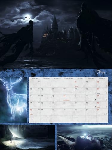 Harry Potter Broschur XL Kalender 2026: Wandkalender mit fesselnden Filmszenen aus den Harry Potter-Filmen. Broschürenkalender 2026 mit Poster zum Heraustrennen.