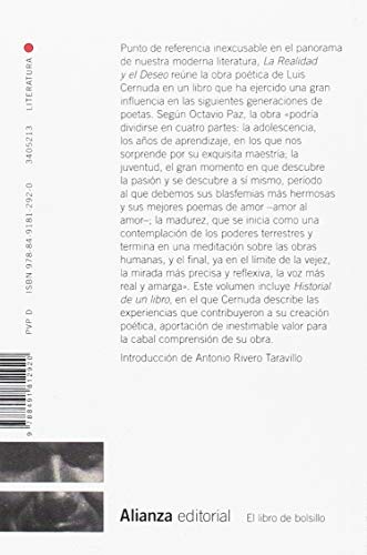 La Realidad y el Deseo (1924-1962) (El libro de bolsillo - Literatura)