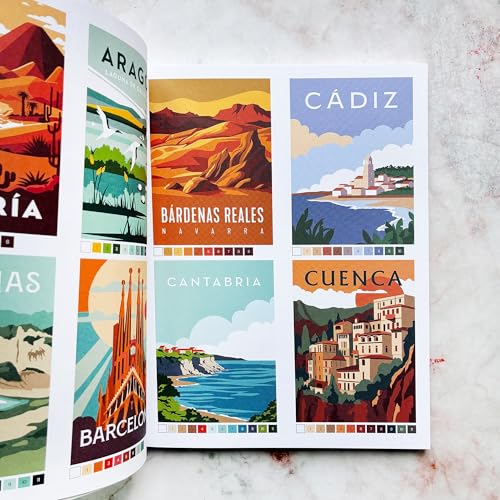 DESTINOS DE ESPAÑA: 40 láminas misteriosas para colorear por números (Ilustrados)