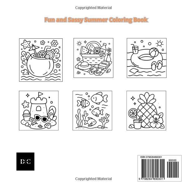 Fun and Sassy Summer Coloring Book