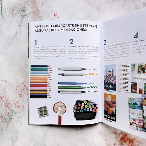 DESTINOS DEL MUNDO: 40 láminas misteriosas para colorear por números (Ilustrados)