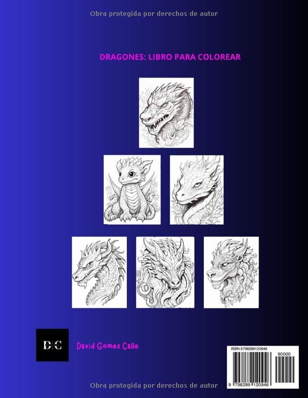 LIBRO PARA COLOREAR DRAGONES: CON GUIA DE COLORES -165 PAGUINAS