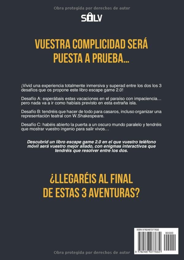 Desafío Escape Room Parejas: Una escapada romántica para dos, 3 aventuras colaborativas para resolver con tu smartphone (Libro puzzle para adultos)