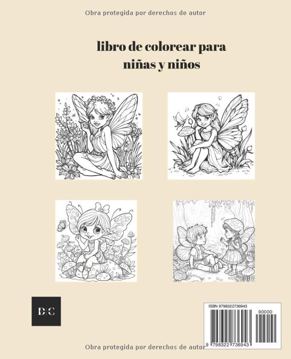 HADAS DEL BOSQUE: LIBRO PARA COLOREAR NIÑOS Y NIÑAS