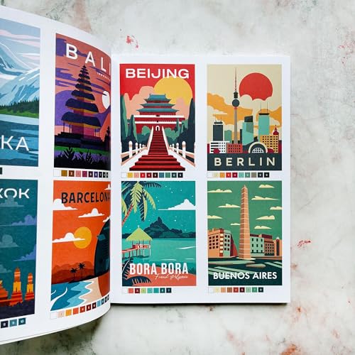 DESTINOS DEL MUNDO: 40 láminas misteriosas para colorear por números (Ilustrados)