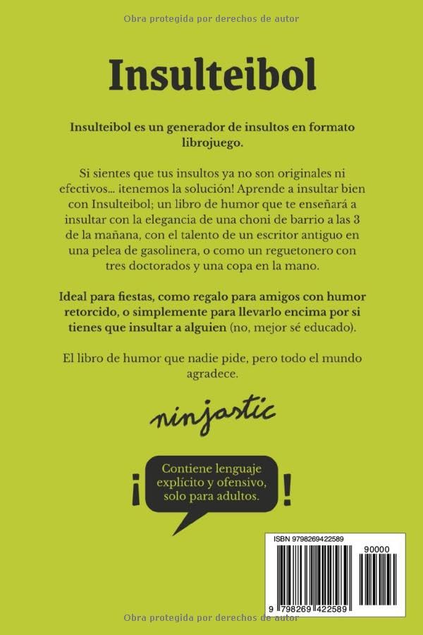 Insulteibol: Un librojuego de humor para generar insultos creativos