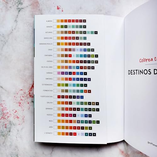 DESTINOS DE ESPAÑA: 40 láminas misteriosas para colorear por números (Ilustrados)
