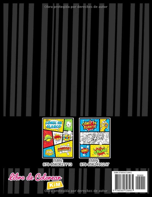 Cómic en blanco: 120 plantillas diferentes con adiciones gráficas. Para niños y adultos.