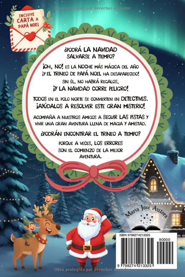 Cuento de NAVIDAD para Niños de 3 a 6 años. EL MISTERIO DEL TRINEO PERDIDO: Un Cuento en MAYÚSCULAS para niños y niñas de fácil lectura, ideal para ... ELFOS, renos y muchos DUENDES traviesos.