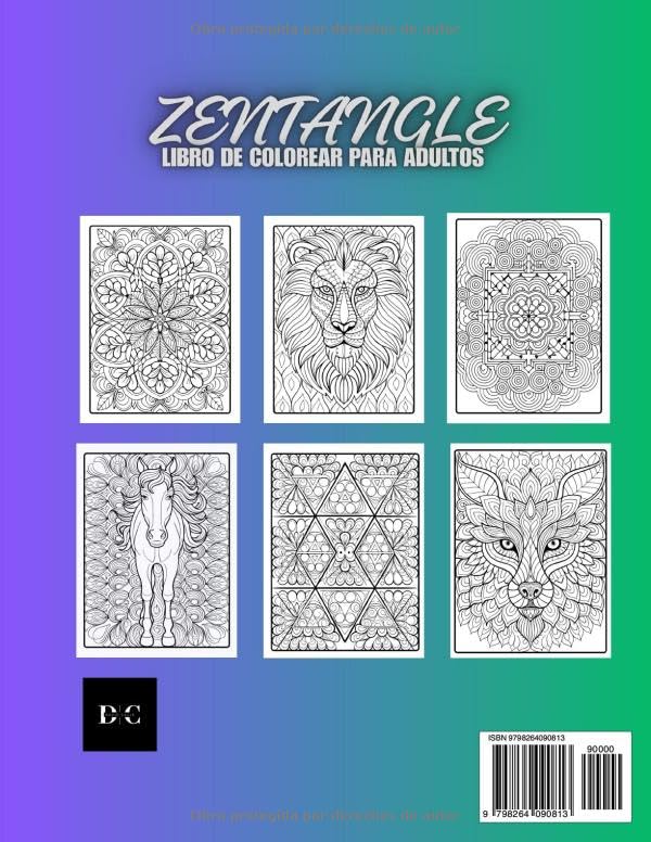 ZENTANGLE, LIBRO DE COLOREAR PARA ADULTOS: CON HOJA DE PRUEBAS DE COLORES
