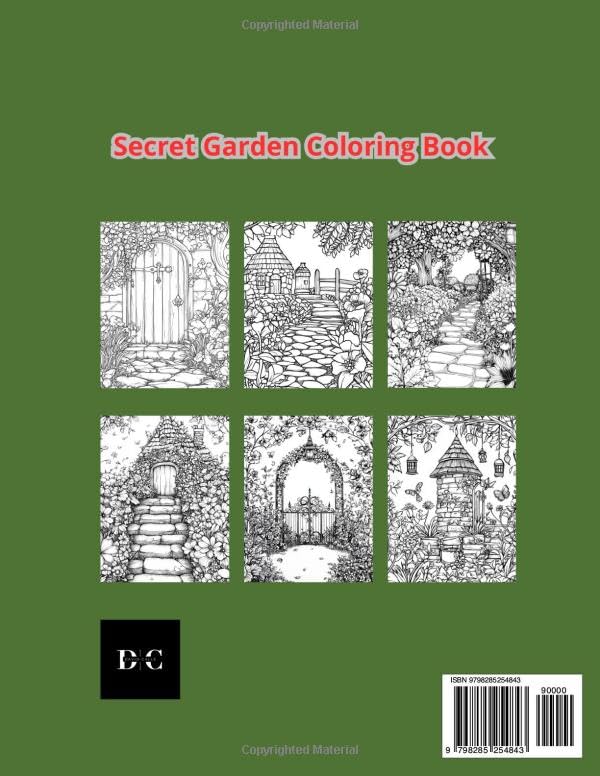 Secret Garden Coloring Book: find the key