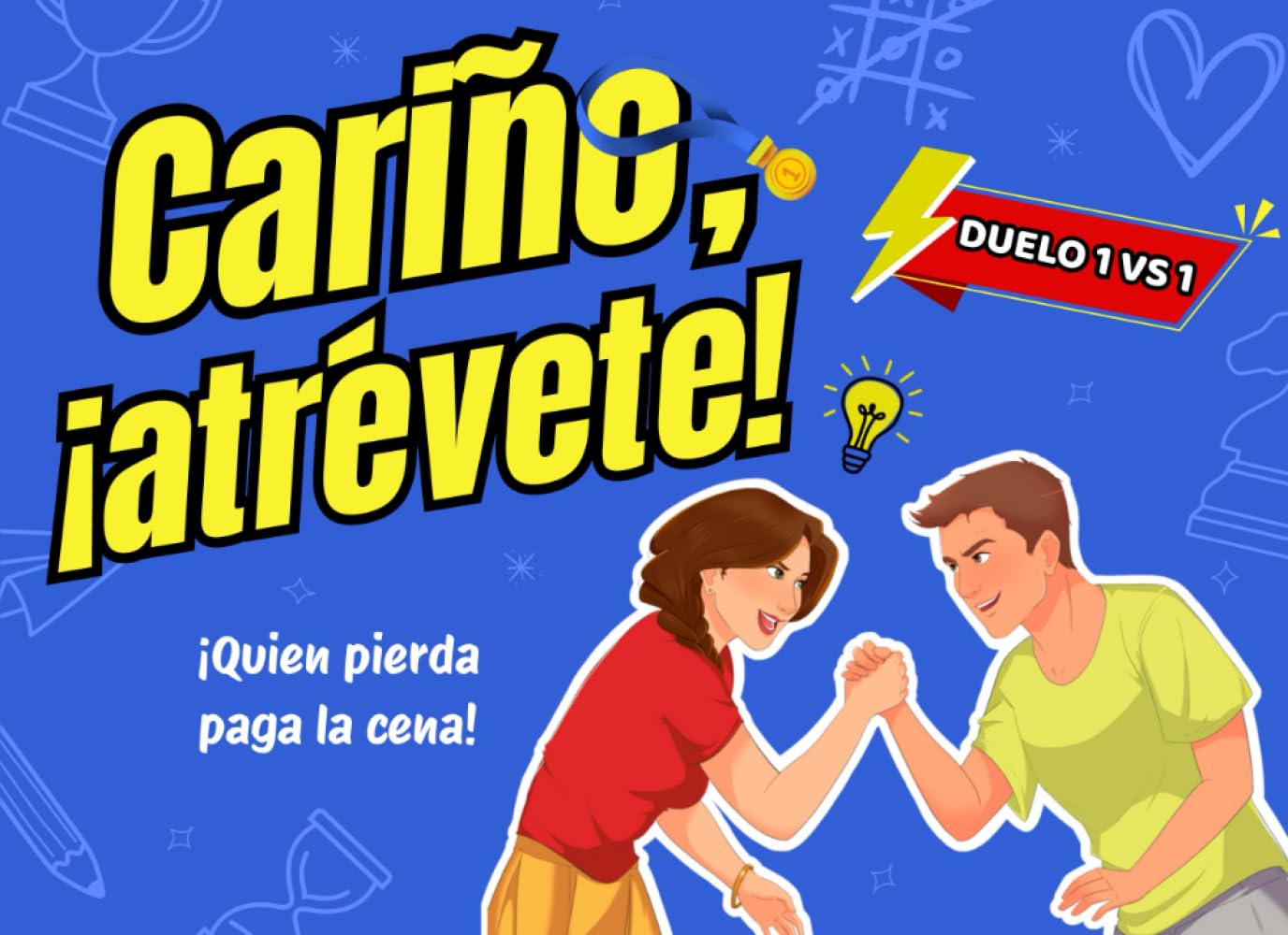 Cariño, ¡atrévete!: El libro de retos uno contra uno en pareja. Perfecto para divertirse juntos y decir adiós al aburrimiento. (Libros de retos 1 contra 1)