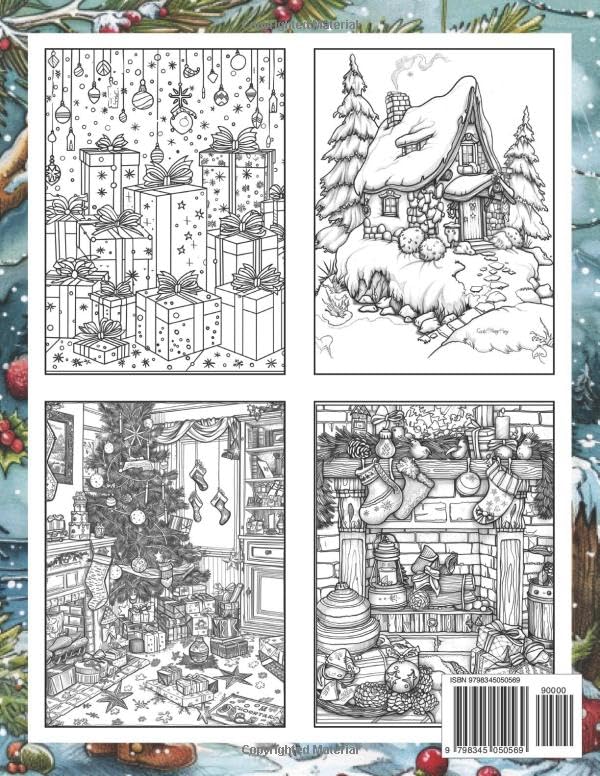 Large Print Christmas: Christmas Coloring Books with Large Print Christmas for Stress Relief and Relaxation (Coloring for Kids & Adults)