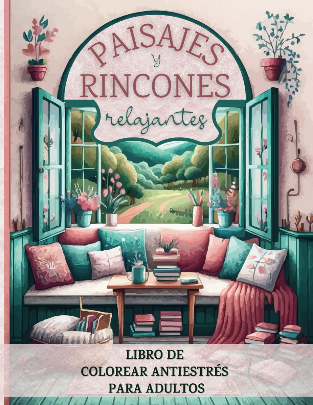 Paisajes y rincones relajantes: libro de colorear antiestrés para adultos (Calma y creatividad)