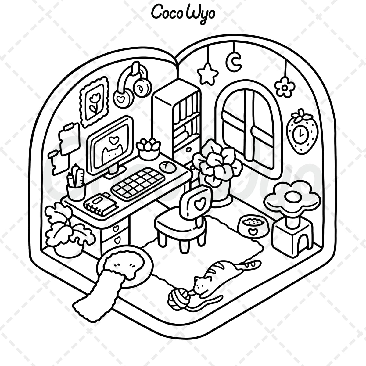 Little Corner: Coloring Book for Adults and Teens, Super Cute Designs of Cozy, Hygge Spaces for Relaxation