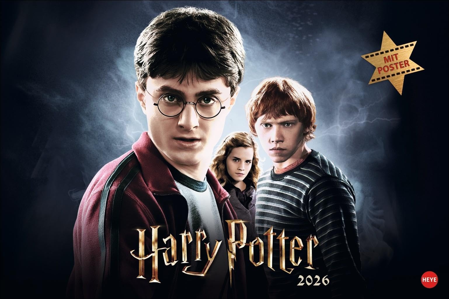 Harry Potter Broschur XL Kalender 2026: Wandkalender mit fesselnden Filmszenen aus den Harry Potter-Filmen. Broschürenkalender 2026 mit Poster zum Heraustrennen.