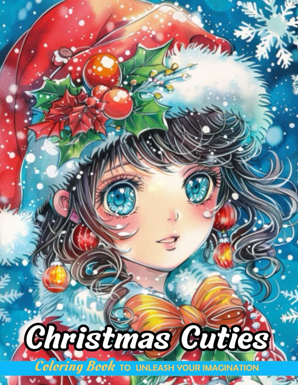 Christmas Cuties: Christmas Coloring Books for Adults with Christmas Cuties for Stress Relief and Relaxation