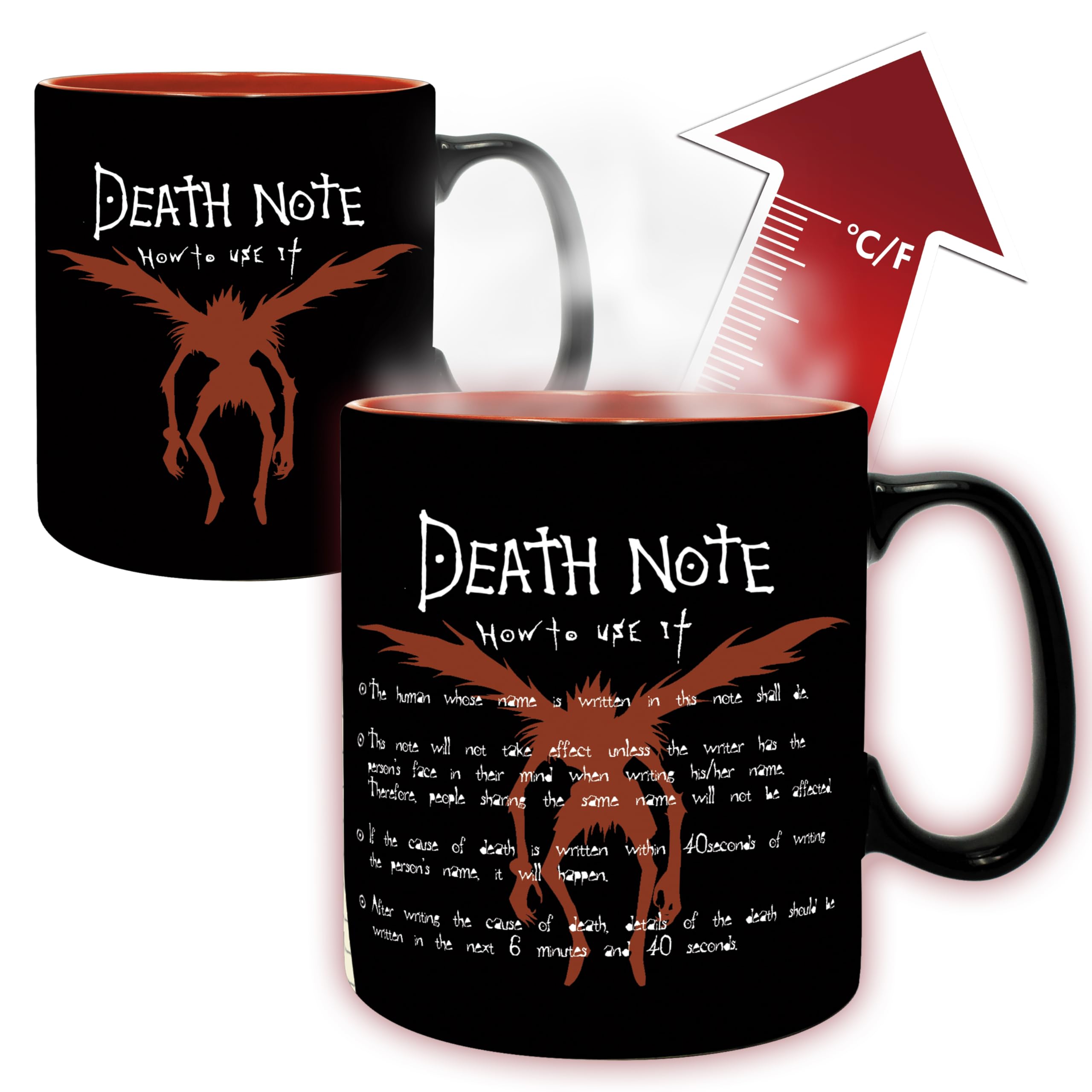 DEATH NOTE - Mug Heat Change - 460ml - L & Light - cardboard