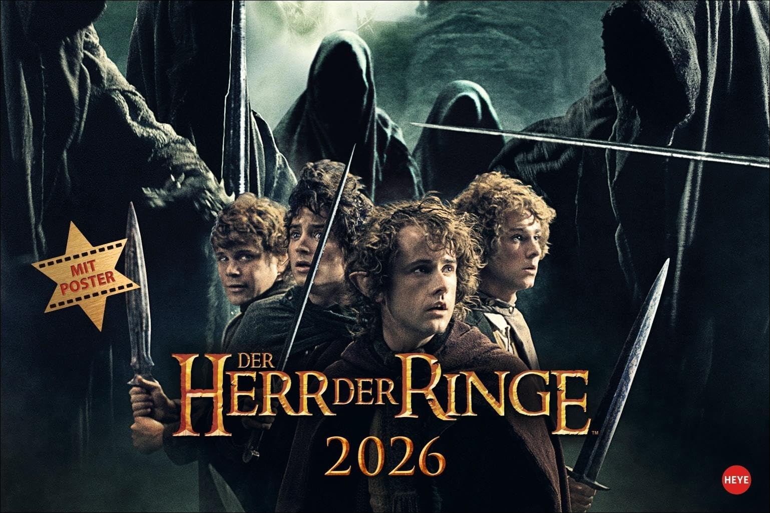 Der Herr der Ringe Broschur XL Kalender 2026: Wandkalender mit fesselnden Filmszenen aus der erfolgreichsten Filmtrilogie. Broschürenkalender 2026 mit Poster zum Heraustrennen.