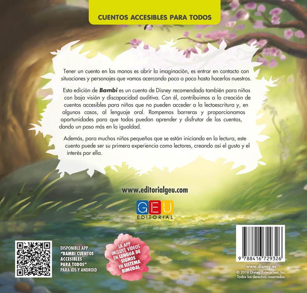 Bambi - Lectura facilitada: Cuento adaptado para lectura facilitada: 1 (Cuentos accesibles para todos)