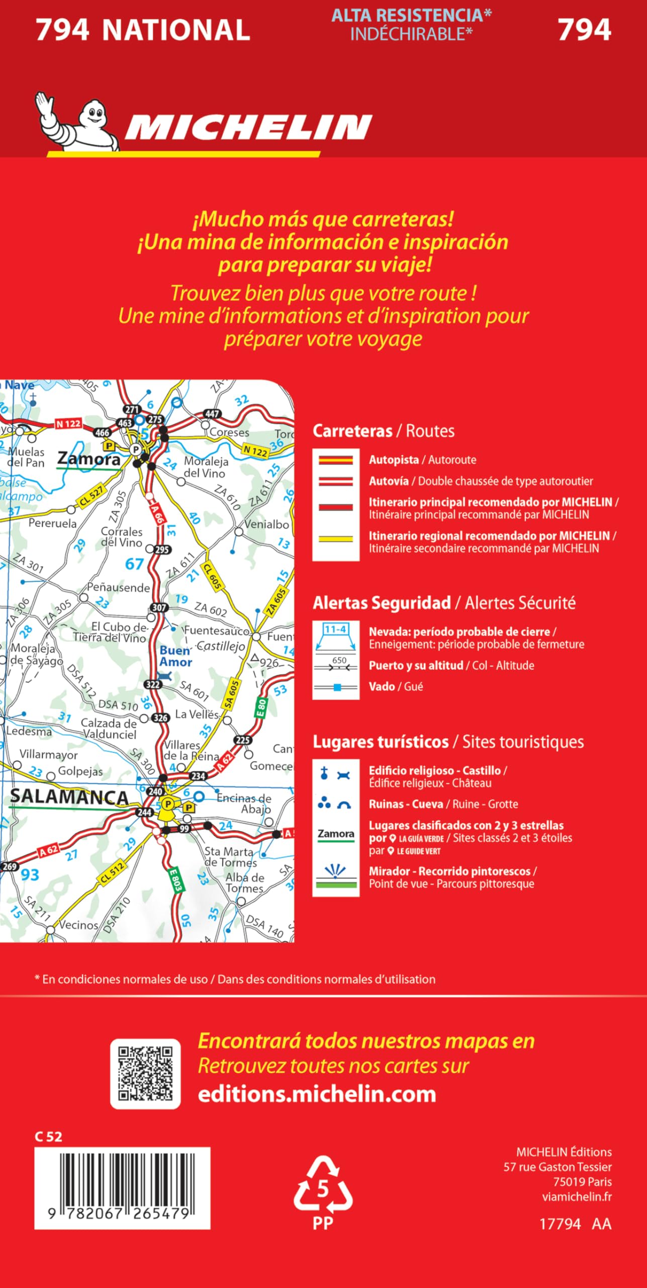 MAPA NATIONAL ESPA?A & PORTUGAL ALTA RESISTENCIA 2025 17794: wegenkaart Schaal 1 : 1.000.000