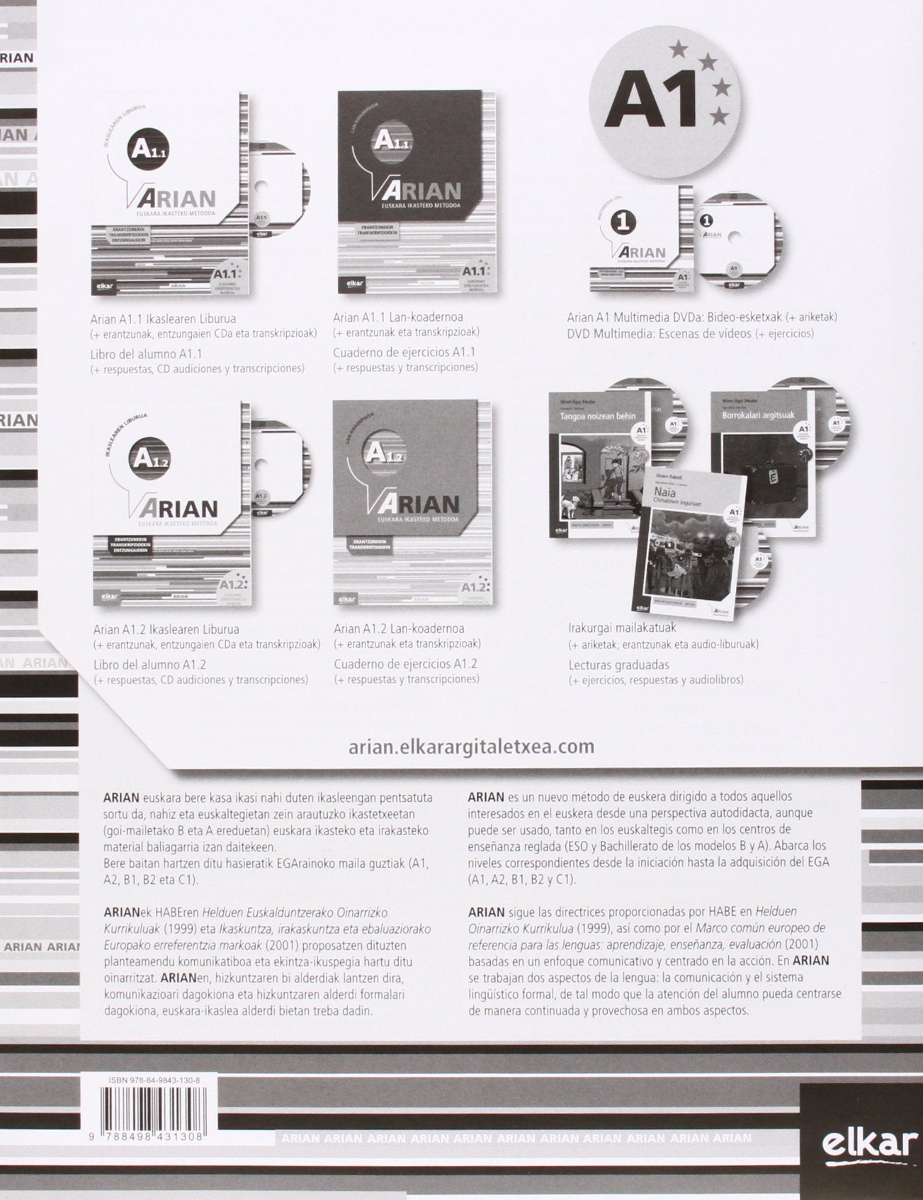 Arian A1.1. Ikaslearen liburua: (Erantzunak eta transkripzioak) Euskera