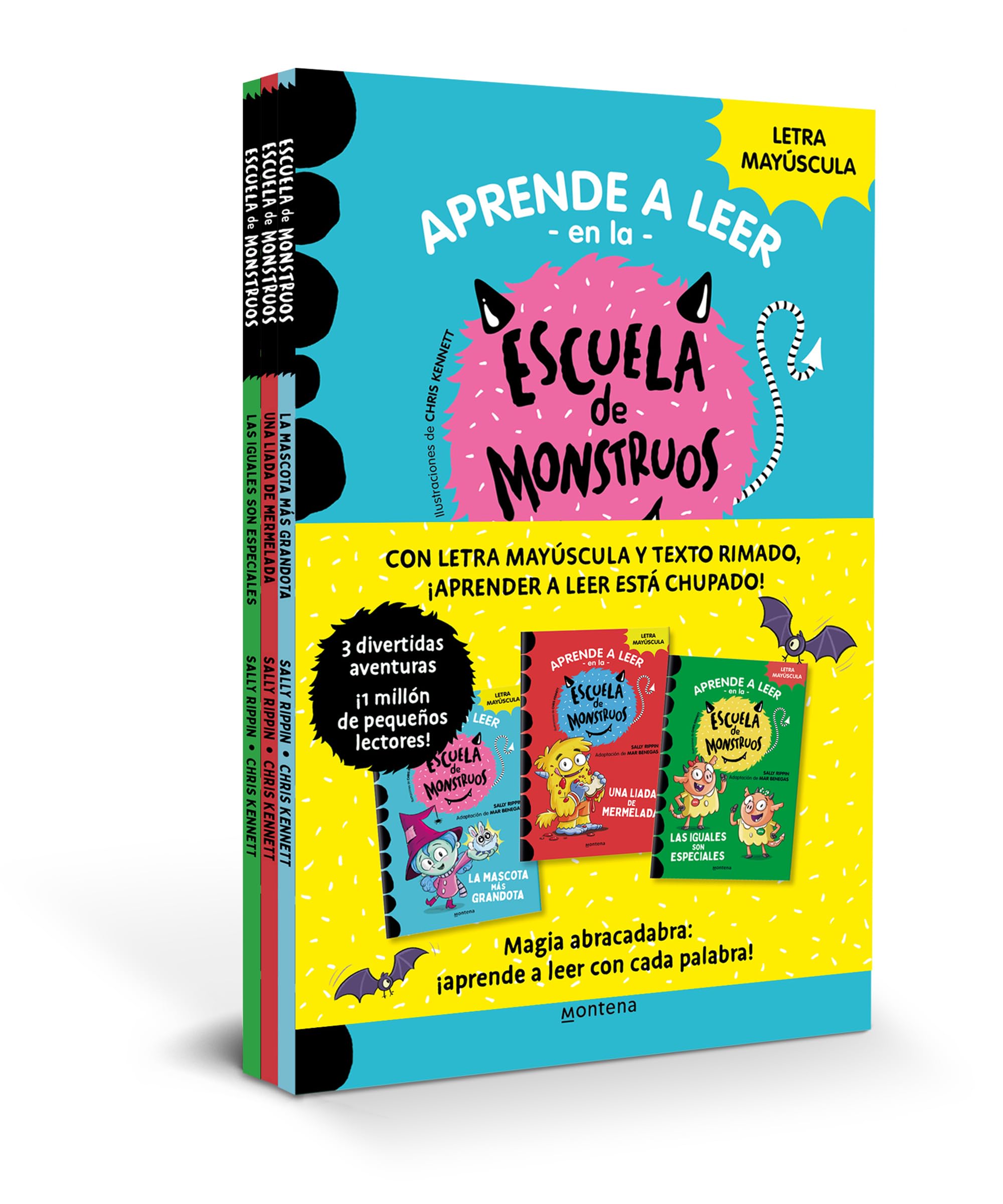 Aprender a leer en la Escuela de Monstruos - Pack con los libros 1, 2 y 3: En letra MAYÚSCULA para aprender a leer (Libros para niños a partir de 5 ... (libros para niños a partir de 5 años)