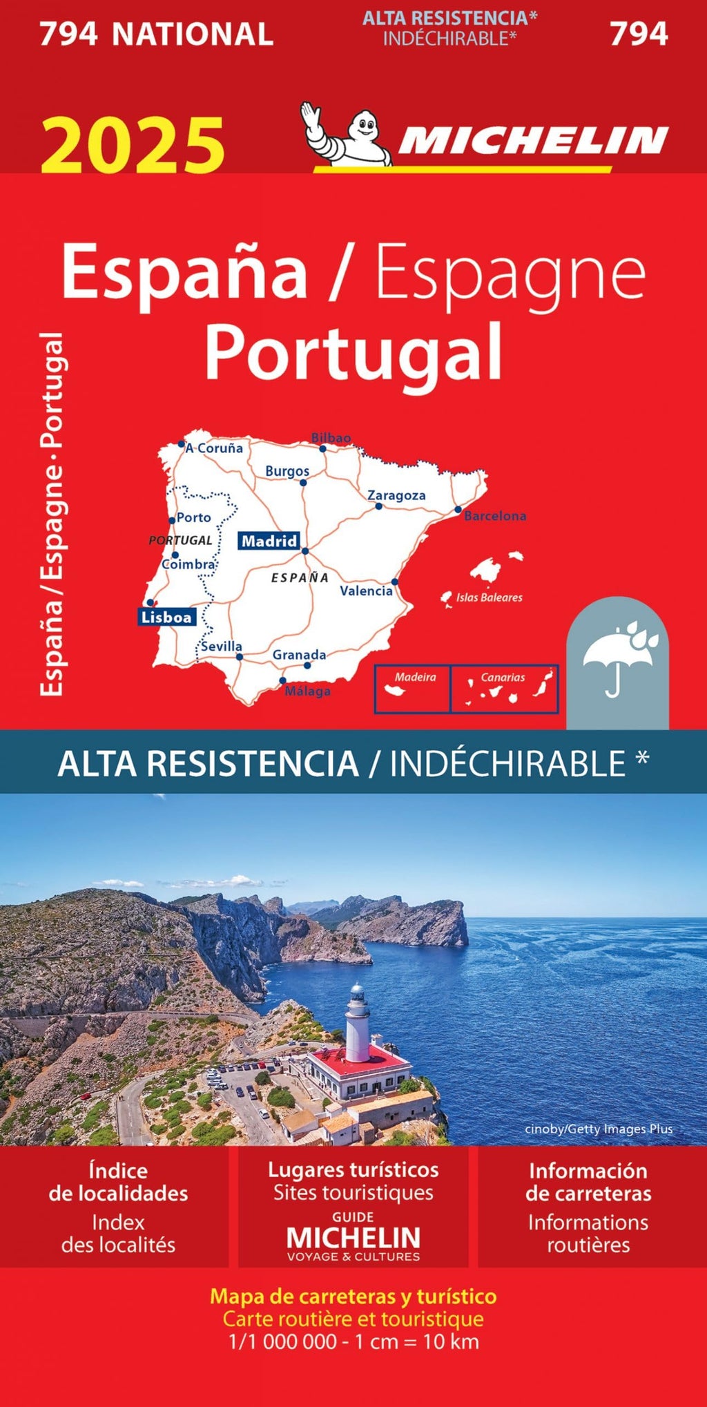 MAPA NATIONAL ESPA?A & PORTUGAL ALTA RESISTENCIA 2025 17794: wegenkaart Schaal 1 : 1.000.000