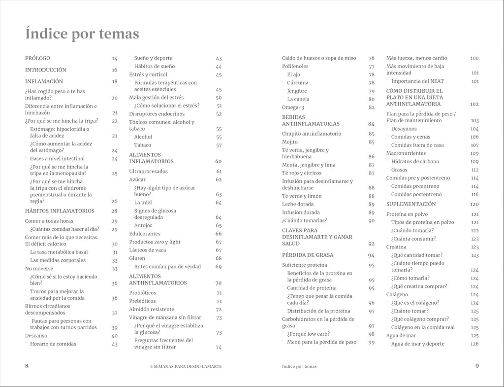 5 semanas para desinflamarte (Bienestar, salud y vida sana)