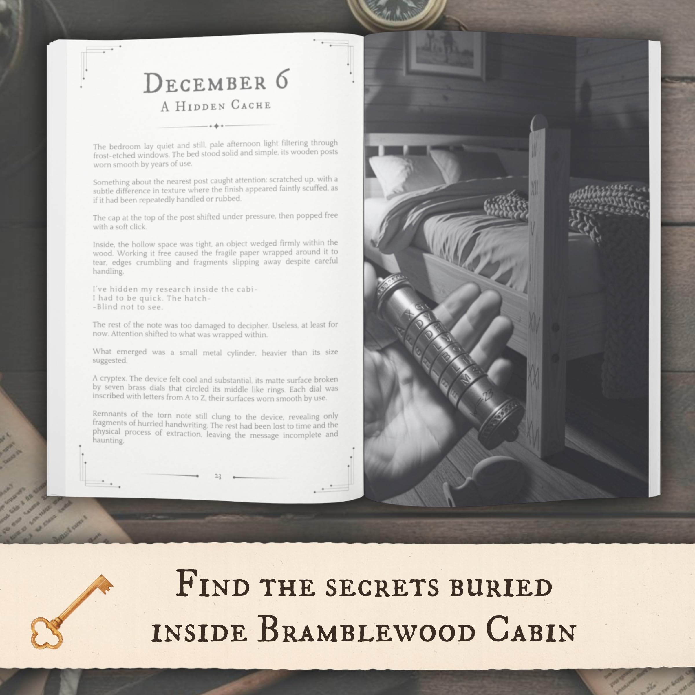 Mystery Escape Room Advent Calendar for Adults: 24 Secrets Are Hidden in Bramblewood Cabin. Will You Solve Them All Before Christmas?