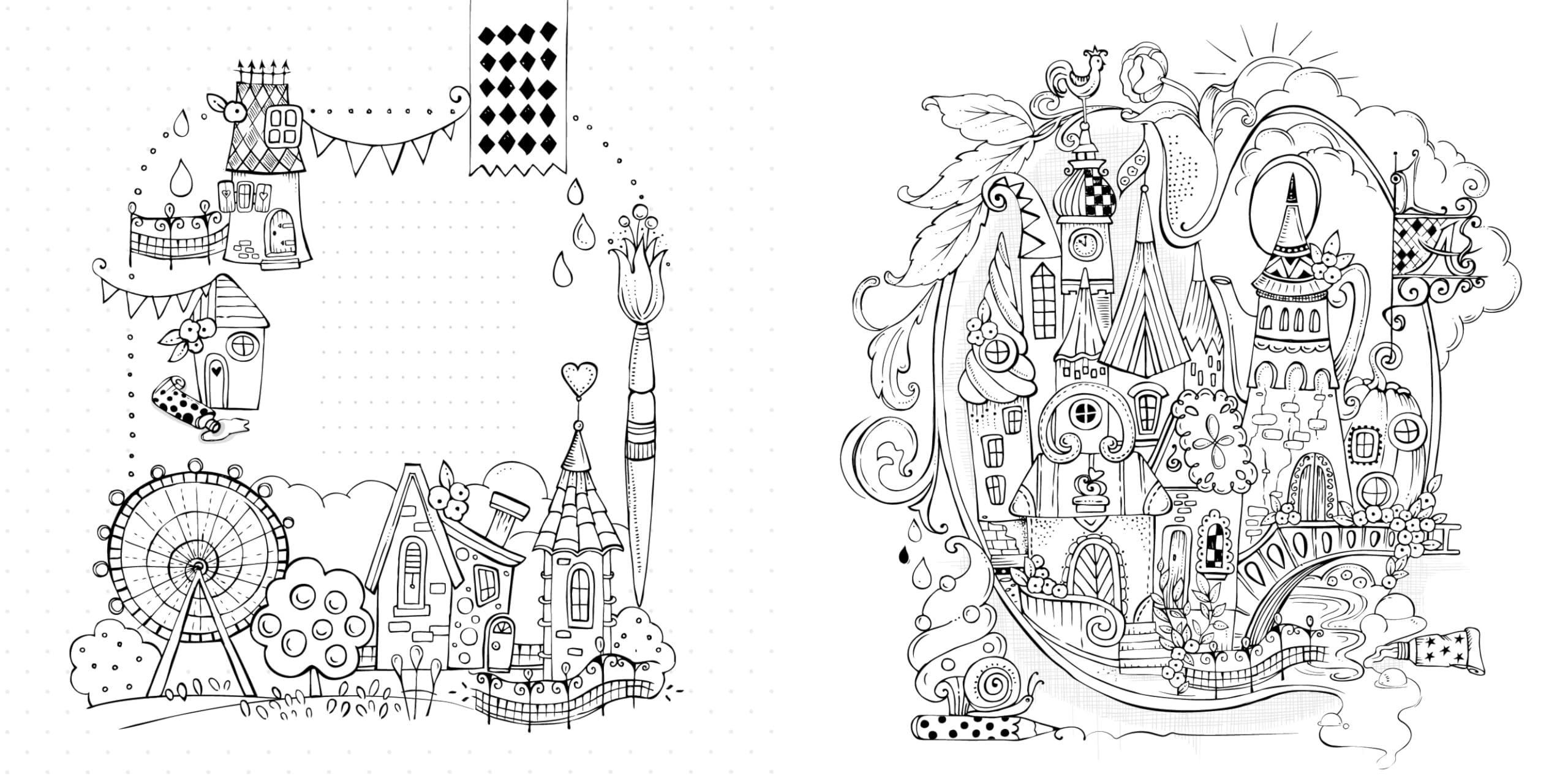 Das Land der kleinen Abenteuer: Fantasievolle Illustrationen ausmalen und entdecken